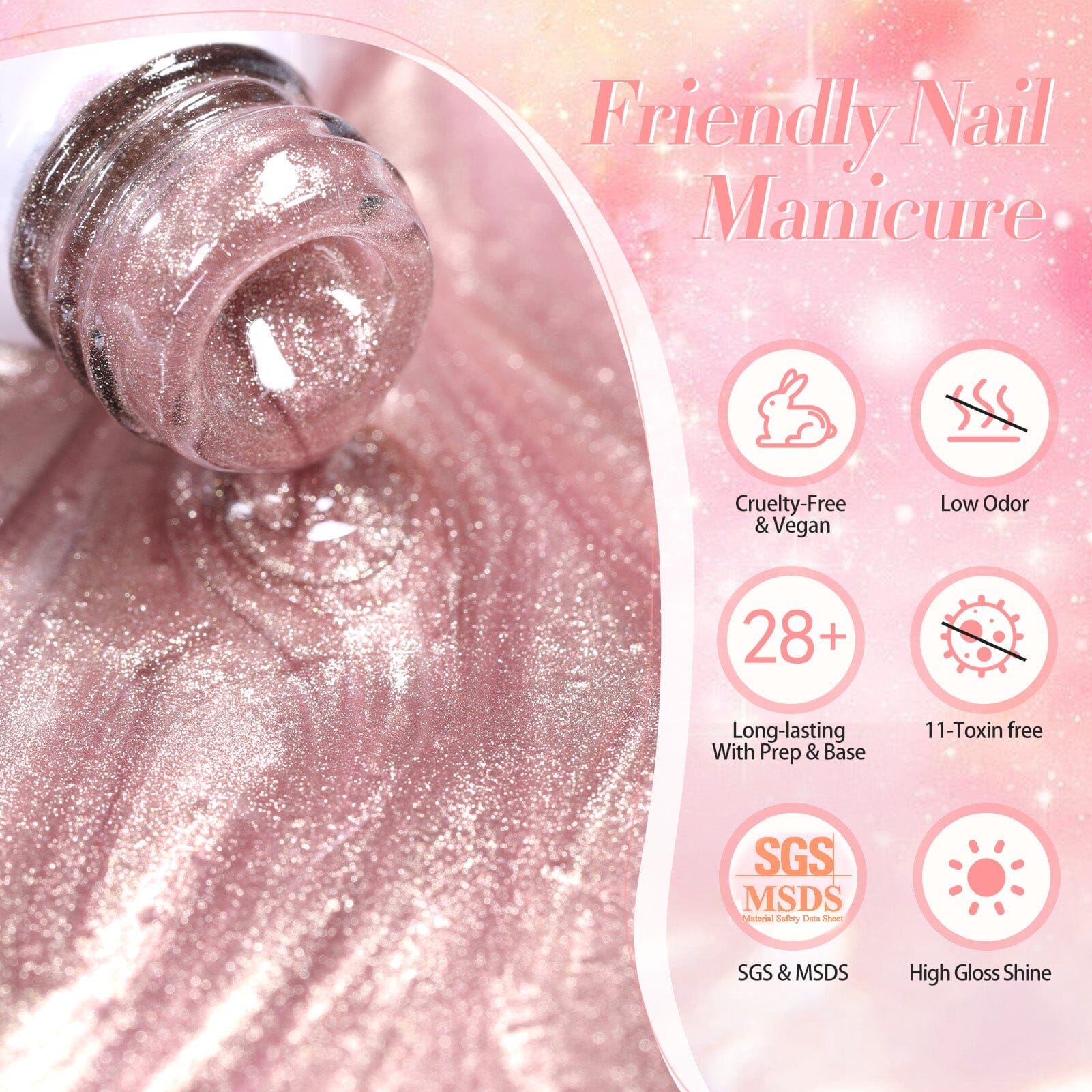 Gold Cat Magnetic Gel GC04 15ml Gel Nail Polish BORN PRETTY