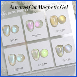 6 Colors Auroras Cat Magnetic Gel Angel Tears 7ml Gel Nail Polish BORN PRETTY