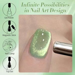 Green Cat Magnetic Gel GCM06 15ml Gel Nail Polish BORN PRETTY