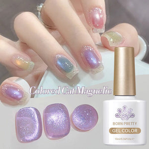 Colored Cat Magnetic Gel Polish Light Flow 10ml Gel Nail Polish BORN PRETTY