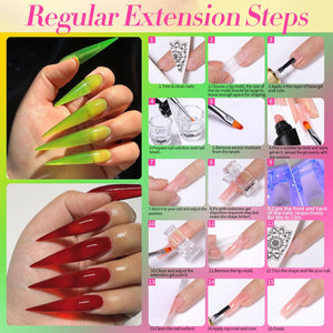 6 Colors Neon Extension Nail Gel Kit 15g Gel Nail Polish BORN PRETTY