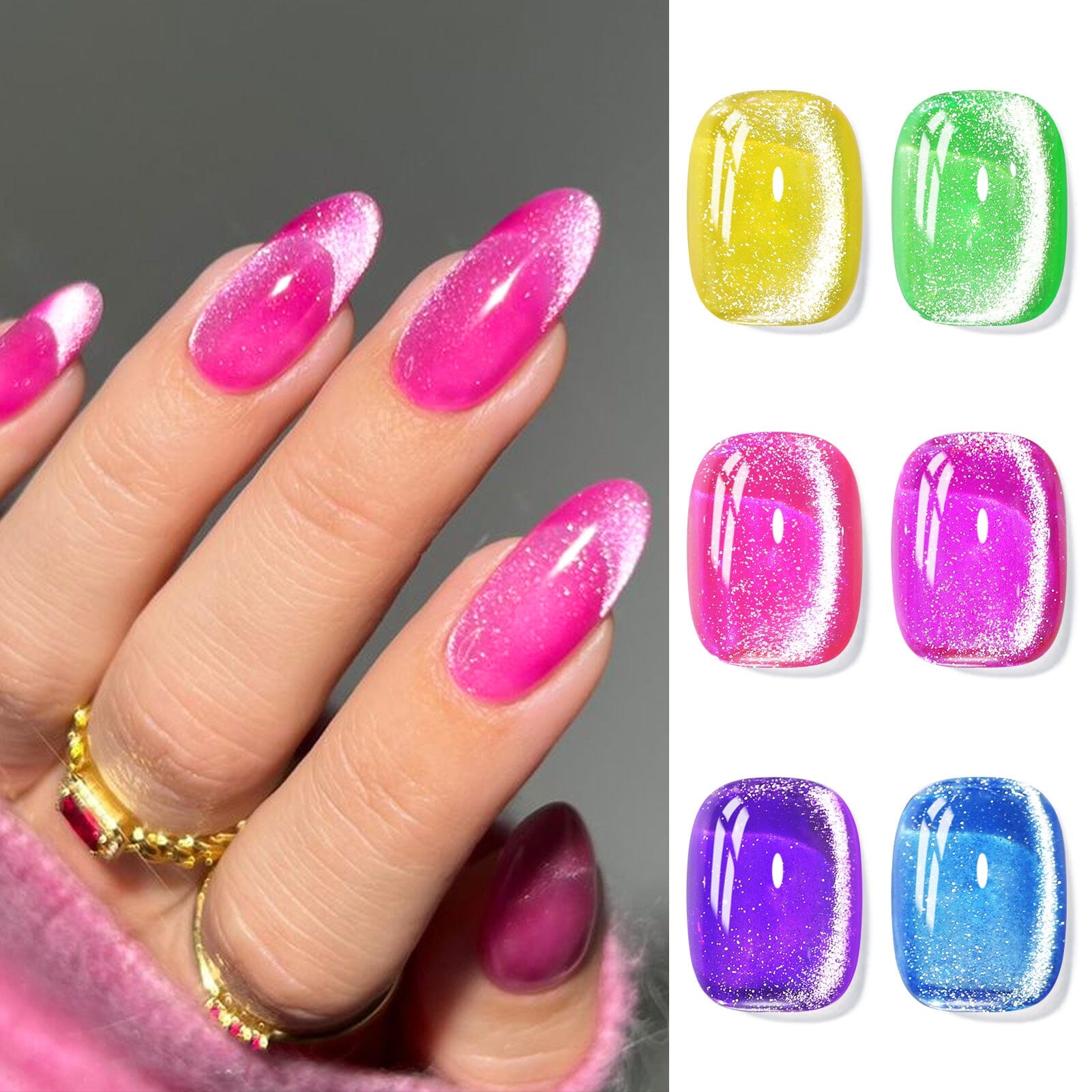 6 Colors Colorful Elves Cat Magnetic Gel Polish Set 7ml Gel Nail Polish BORN PRETTY
