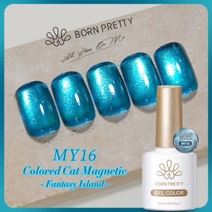 Colored Cat Magnetic Gel Fantasy Island 10ml Gel Nail Polish BORN PRETTY
