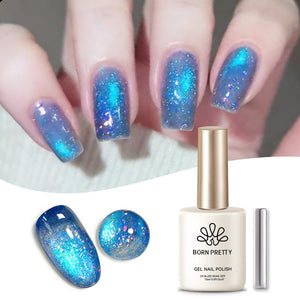 Bule Colorful Cat Magnetic Eye Gel Insomniac Island 15ml Gel Nail Polish BORN PRETTY