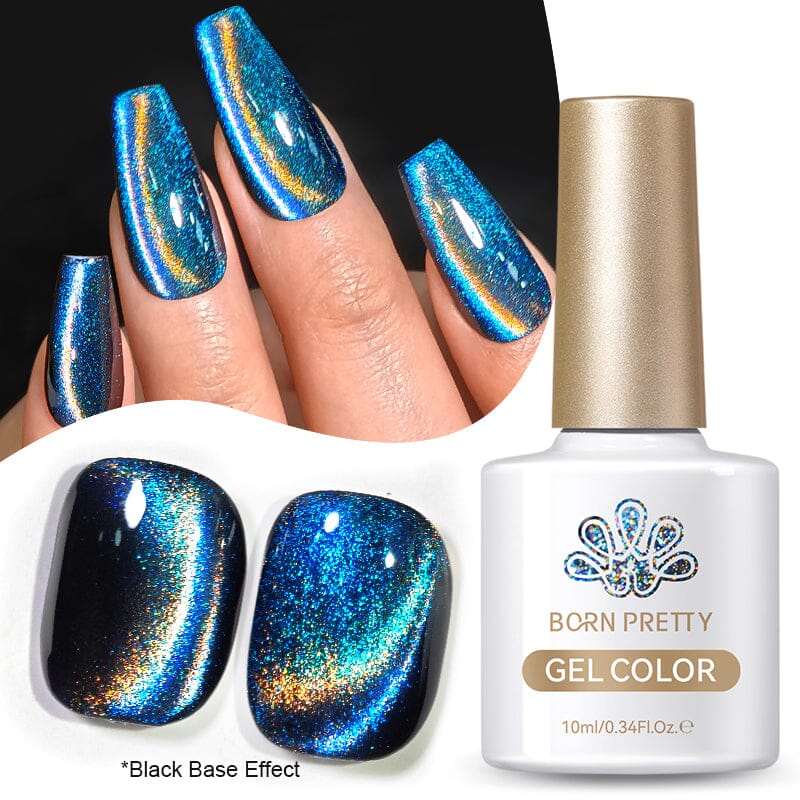 Blue 9D Cat Magnetic Gel Polish MY32 Polaris 10ml Gel Nail Polish BORN PRETTY