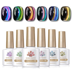 9D Cat Magnetic Gel Polish 10ml Gel Nail Polish BORN PRETTY 6 Colors with Magnetic Stick