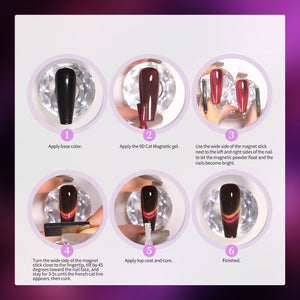 6 Colors 9D Cat Magnetic Gel Polish Set Polaris 7ml Gel Nail Polish BORN PRETTY