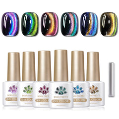 6 Colors 9D Cat Magnetic Gel Polish Set Polaris 7ml Gel Nail Polish BORN PRETTY