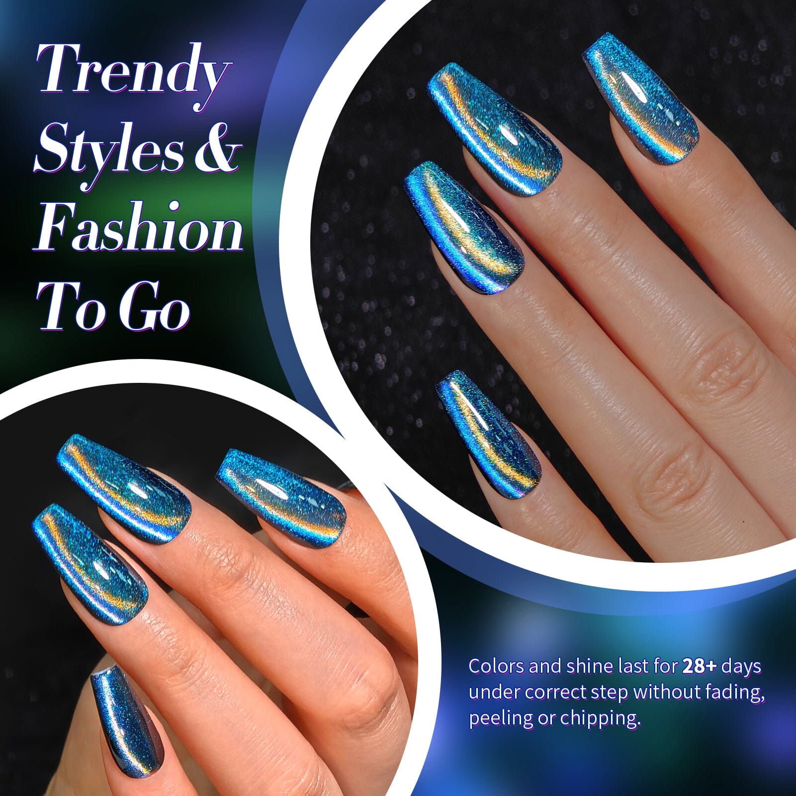 6 Colors 9D Cat Magnetic Gel Polish Set Polaris 7ml Gel Nail Polish BORN PRETTY