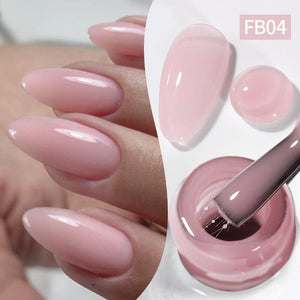 Light Pink Fiber Rubber Base Gel FB04 10ml Gel Nail Polish BORN PRETTY