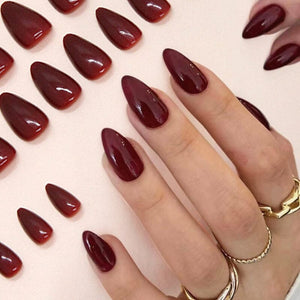 30pcs False Nail Tips Almond Press on Nails W1482 Nail Tips No Brand