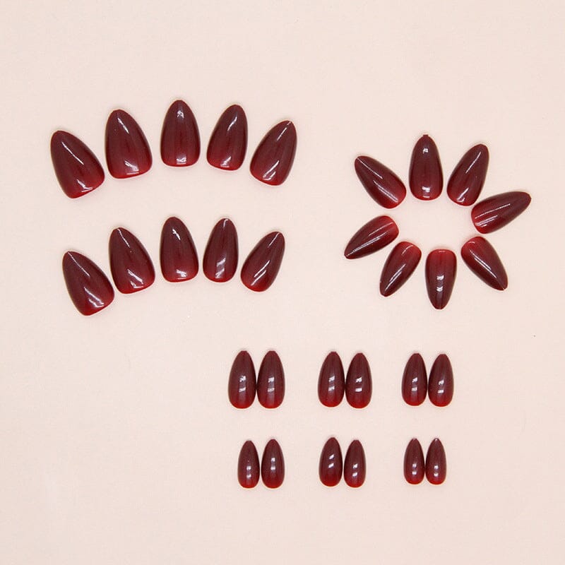 30pcs False Nail Tips Almond Press on Nails W1482 Nail Tips No Brand
