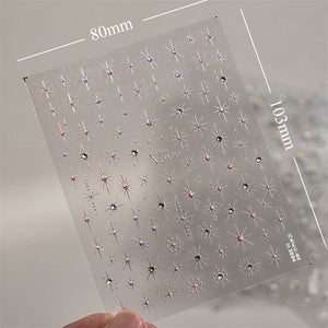 Glitter Starlight Rhinestones 3D Nail Stickers Nail Sticker No Brand