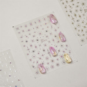 Glitter Starlight Rhinestones 3D Nail Stickers Nail Sticker No Brand
