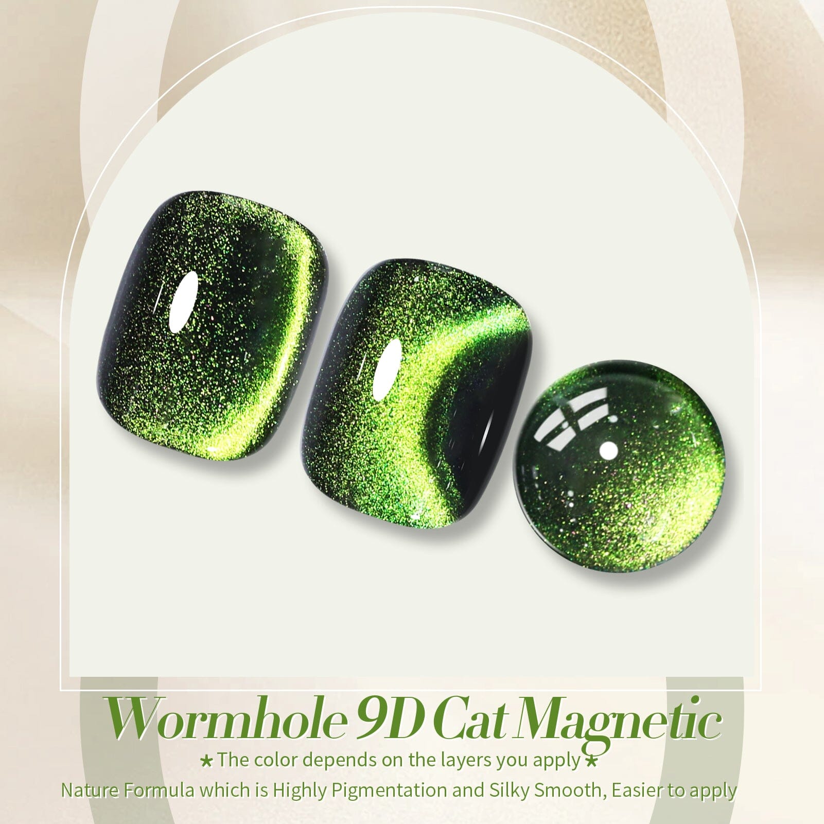 9D Cat Magnetic Gel Polish MY34 Wormhole 15ml HEMA/TPO FREE Gel Nail Polish BORN PRETTY