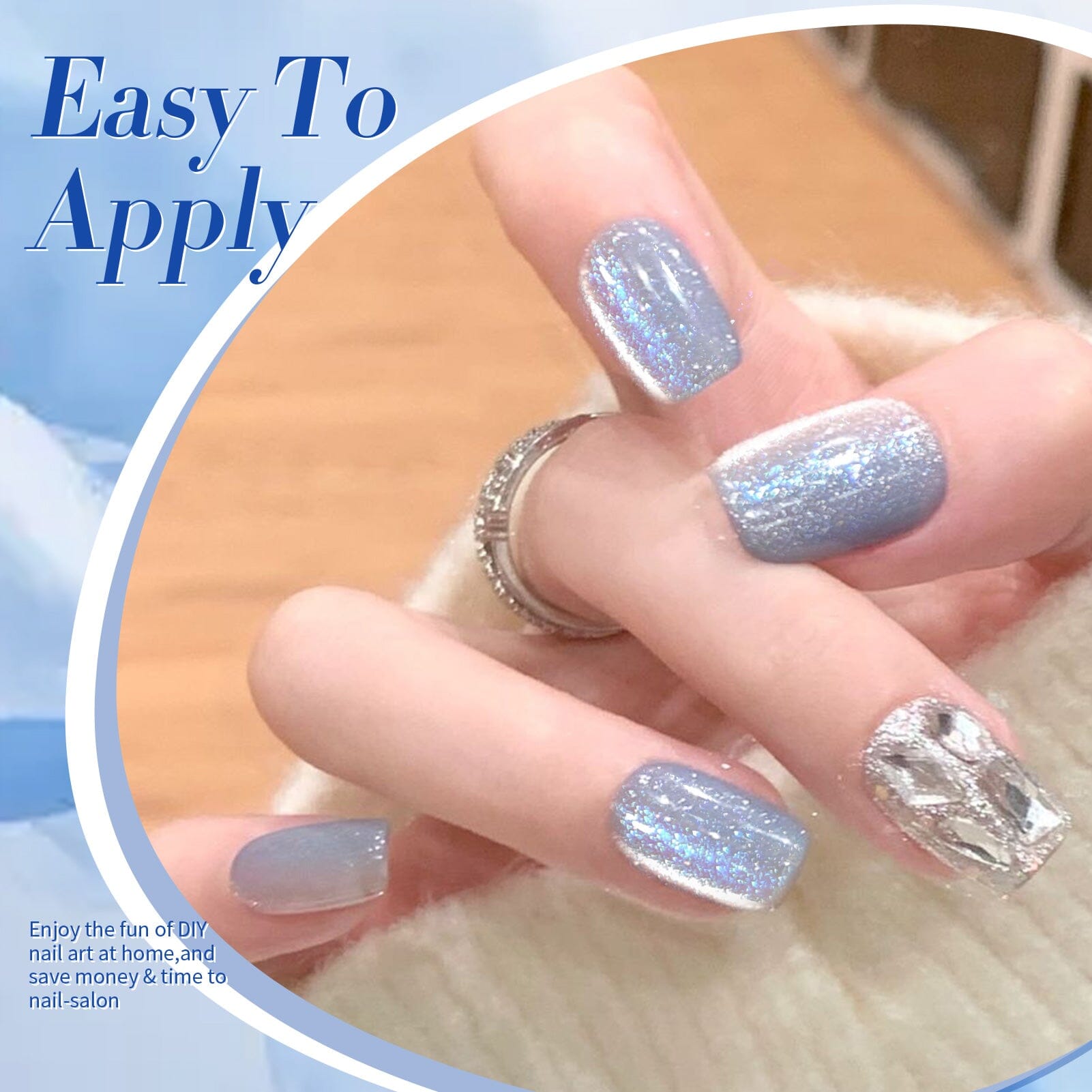 Glitter Cat Magnetic Gel Polish MY37 Glacier 15ml Gel Nail Polish BORN PRETTY