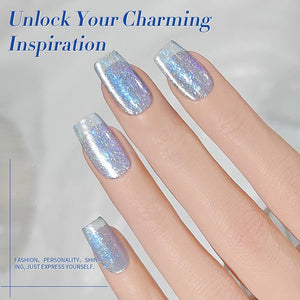 Crystal Cat Magnetic Gel MY37 Glacier 10ml Gel Nail Polish BORN PRETTY