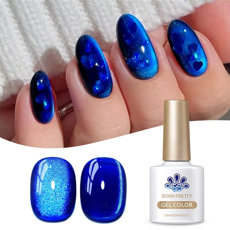 Blue Collection Cat Magnetic Gel Polish 10ml Gel Nail Polish BORN PRETTY MY47
