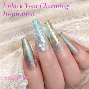 6 Colors Pink Shimmery Aurora Gel Polish Set T04 Conch Spirit 7ml Gel Nail Polish BORN PRETTY