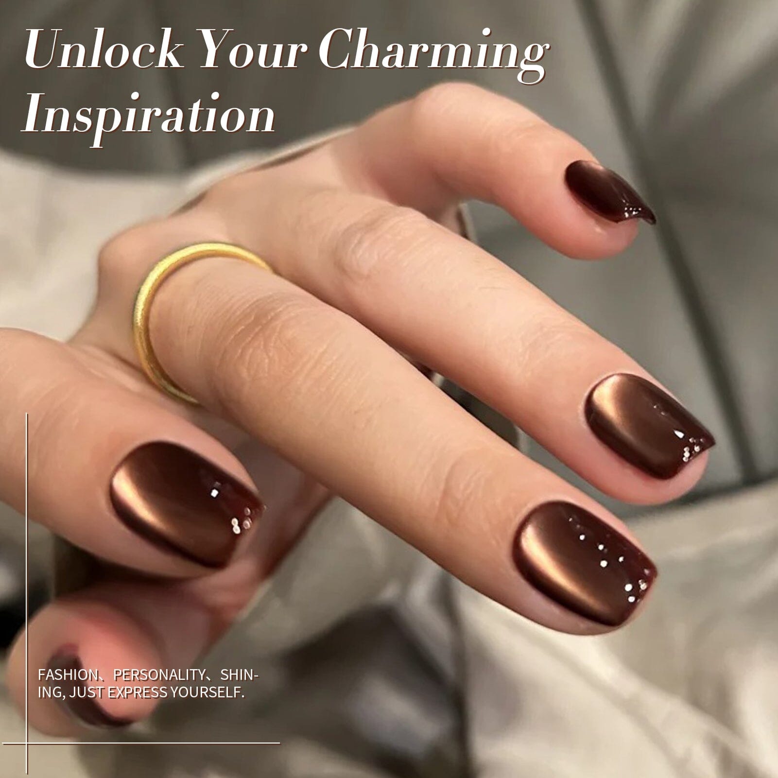 Brown Water Light Cat Magnetic Gel Polish AW03 15ml Gel Nail Polish BORN PRETTY