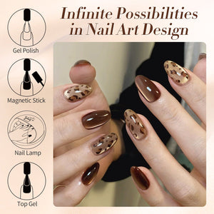 Brown Water Light Cat Magnetic Gel Polish AW03 15ml Gel Nail Polish BORN PRETTY