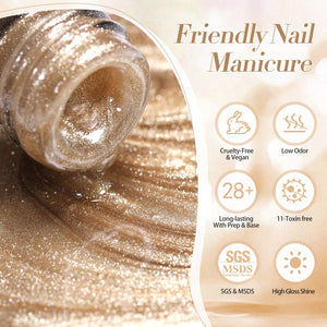 Golden Yellow Cat Magnetic Gel Polish GC02 15ml Gel Nail Polish BORN PRETTY