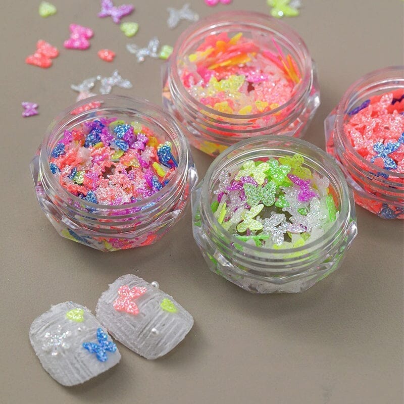 Multicolor Butterfly Nail Sequins Decoration #02 Nail Decoration No Brand