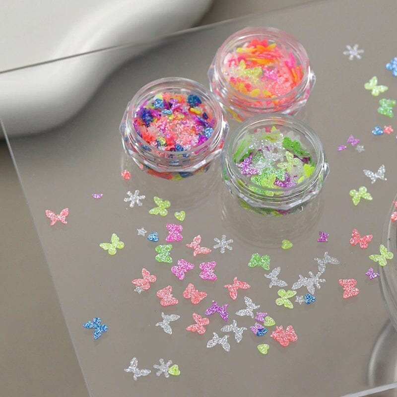 Multicolor Butterfly Nail Sequins Decoration #01 Nail Decoration No Brand