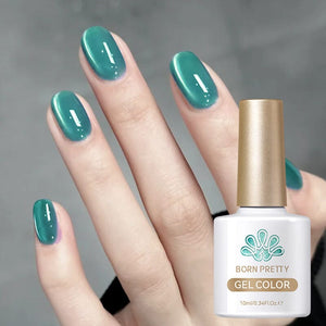 Green Glass Cat Magnetic Gel Polish Freedom Land MY56 10ml Gel Nail Polish BORN PRETTY