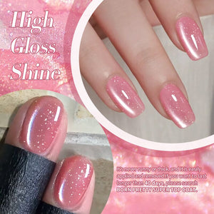 Pink Glitter Cat Magnetic Gel Polish MY60 Mambo Ice 10ml Gel Nail Polish BORN PRETTY