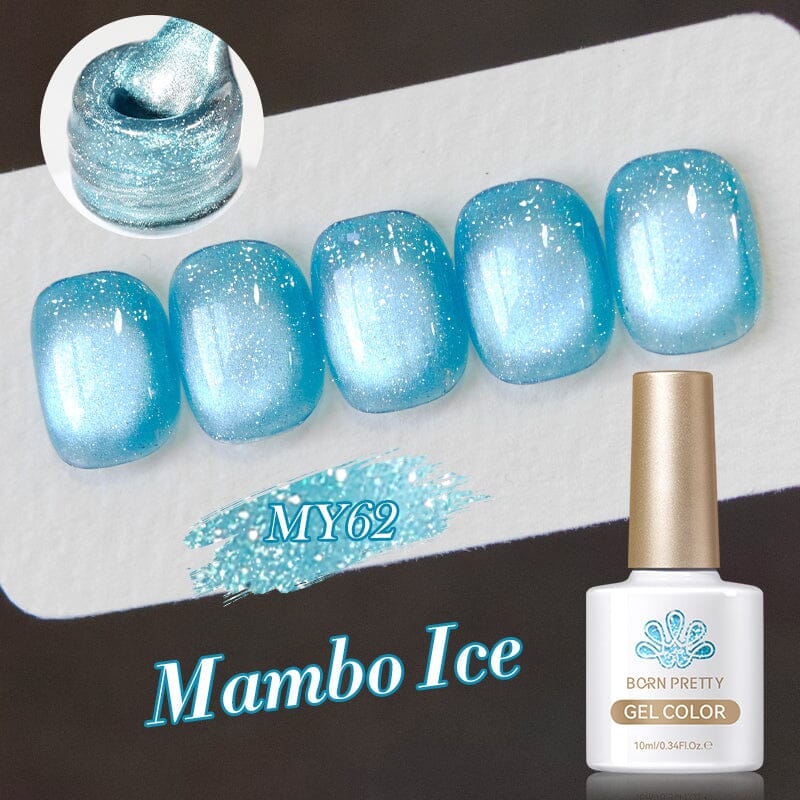 Mambo Ice Glitter Cat Magnetic Gel Polish 10ml Gel Nail Polish BORN PRETTY MY62