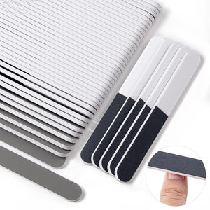 Black White Grey 3-sided Nail File Buffer Tools & Accessories No Brand