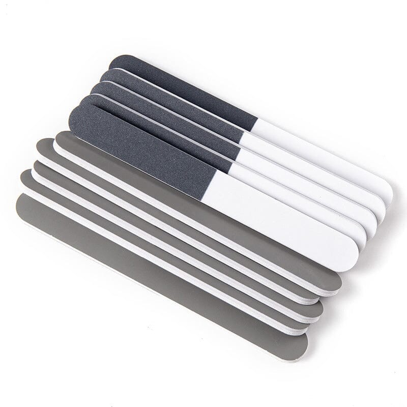 Black White Grey 3-sided Nail File Buffer Tools & Accessories No Brand