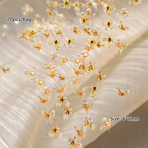 20pcs Ice Transparent Butterflies 3D Nail Decorations Nail Decoration No Brand 05