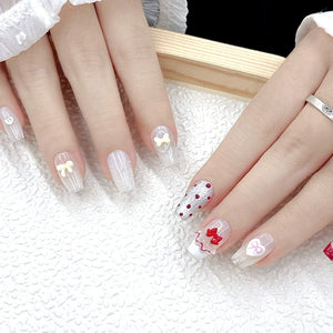 50pcs Resin Ice Transparent Bowknot 3D Nail Decorations Nail Decoration No Brand