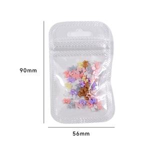 50pcs Resin Ice Transparent Bowknot 3D Nail Decorations Nail Decoration No Brand