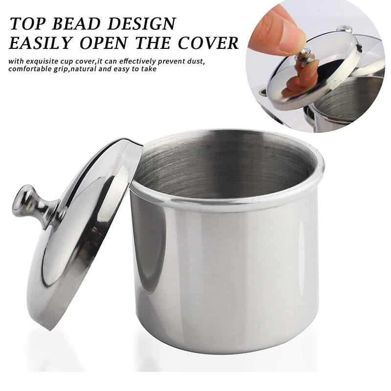 3pcs Powder Liquid Cup Set Stainless Steel Manicure Container Cup Tools & Accessories No Brand