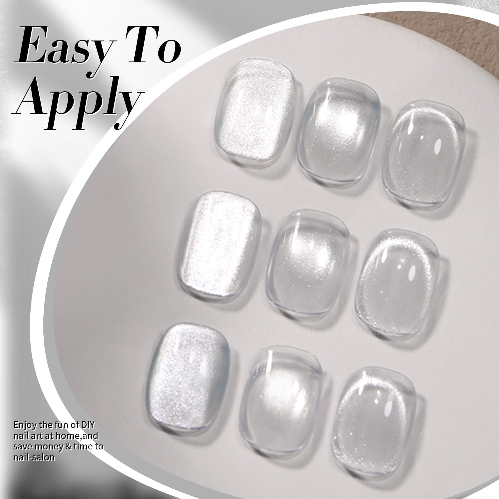 White Cat Magnetic Gel Polish MY77 Flowing Light White 15ml Gel Nail Polish BORN PRETTY