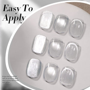 White Cat Magnetic Gel Polish MY77 Flowing Light White 15ml Gel Nail Polish BORN PRETTY