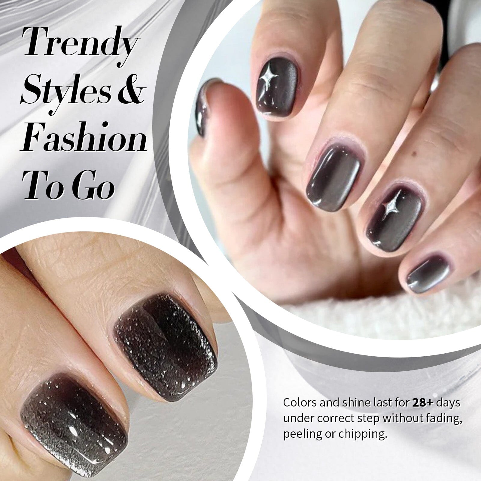 Black Cat Magnetic Gel Polish MY248 Black Pearl 15ml Gel Nail Polish BORN PRETTY