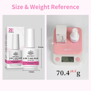 6 in 1 Nail Glue Gel 15ml Gel Nail Polish BORN PRETTY