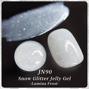 White Snow Glitter Jelly Gel Polish JN90 Lumina Frost 10ml Gel Nail Polish BORN PRETTY