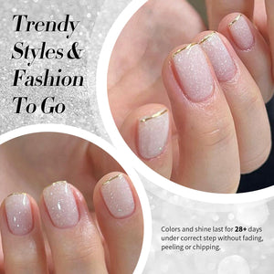 White Snow Glitter Jelly Gel Polish JN90 Lumina Frost 10ml Gel Nail Polish BORN PRETTY