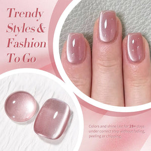 Pink Moonlight Cat Magnetic Gel Polish MY125 Dried Rose 10ml Gel Nail Polish BORN PRETTY