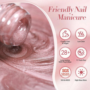 Pink Moonlight Cat Magnetic Gel Polish MY125 Dried Rose 10ml Gel Nail Polish BORN PRETTY