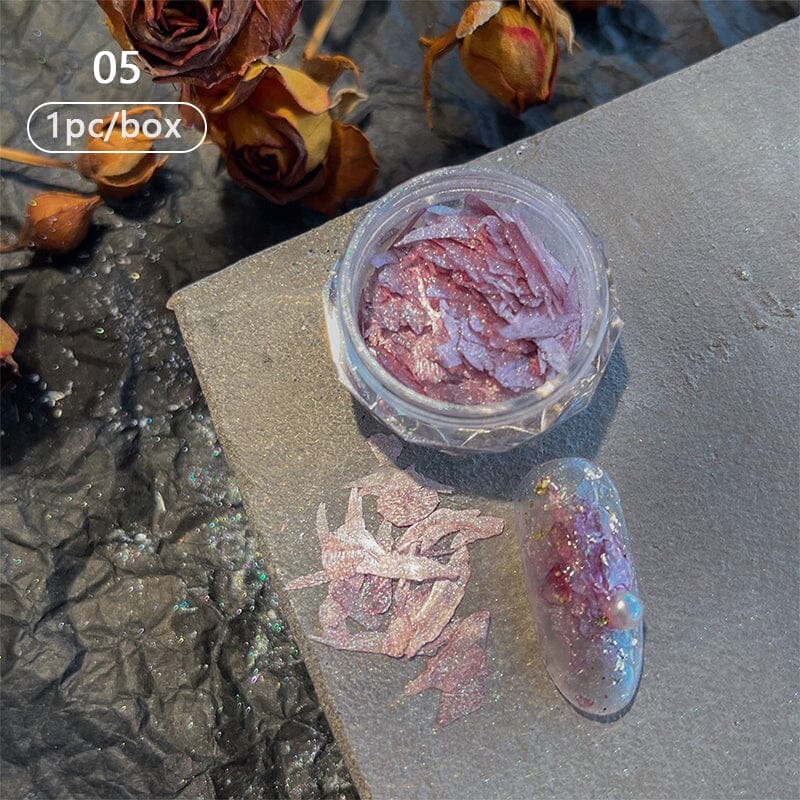 Irregular Natural Shell Pieces 3D Nail Decorations Nail Decoration No Brand 05