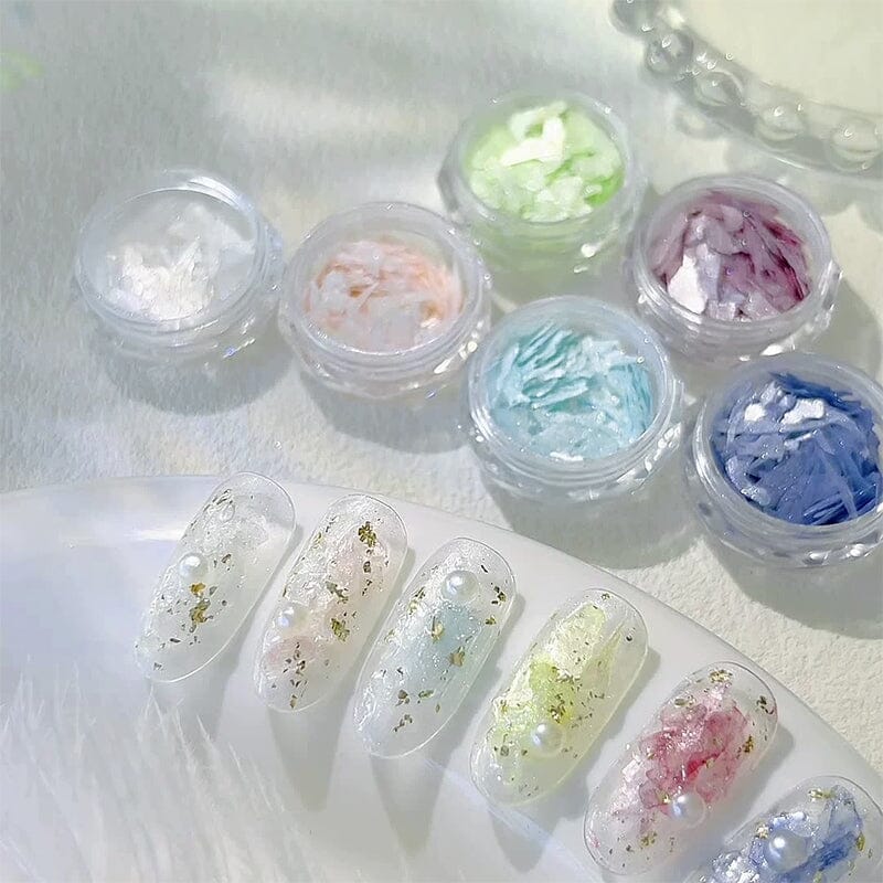 Irregular Natural Shell Pieces 3D Nail Decorations Nail Decoration No Brand