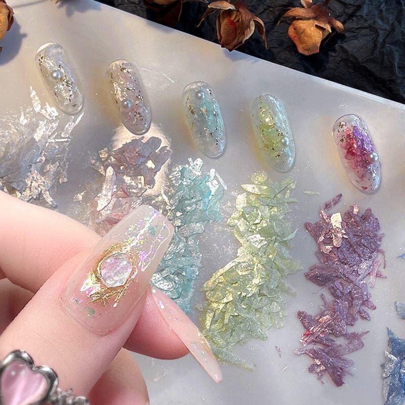 Irregular Natural Shell Pieces 3D Nail Decorations Nail Decoration No Brand