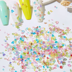 50pcs Mixed Color Broken Glass Irregular Rhinestone Nail Decorations Nail Decoration No Brand