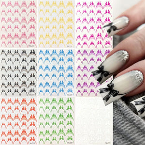 French Bowknot 3D Nail Sticker NS225 Nail Sticker No Brand